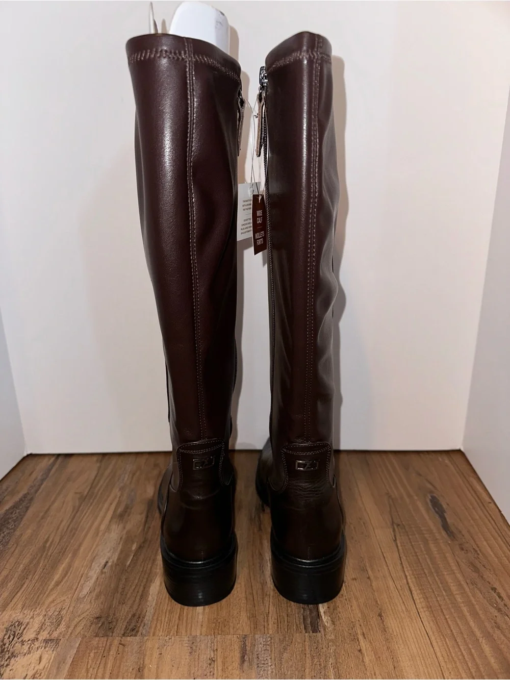 Franco Sarto Women's Gisella Wide Calf Square Toe Zip Tall Boots 7.5 M